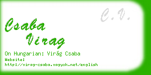 csaba virag business card