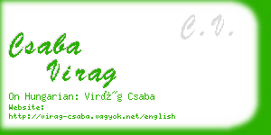 csaba virag business card